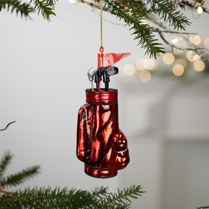 Glass Golf Bag Ornament (Set of 12)