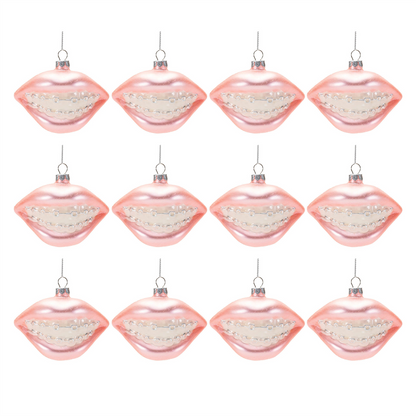Glass Smile with Braces Ornament (Set of 12)