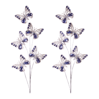 Jeweled Butterfly Spray (Set of 2)