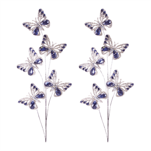 Jeweled Butterfly Spray (Set of 2) -Ship Only