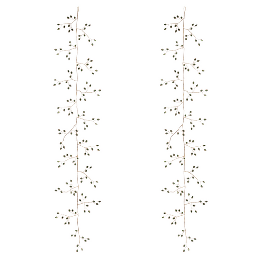 Bead Leaf Garland (Set of 2) 5'L Plastic -Ship Only
