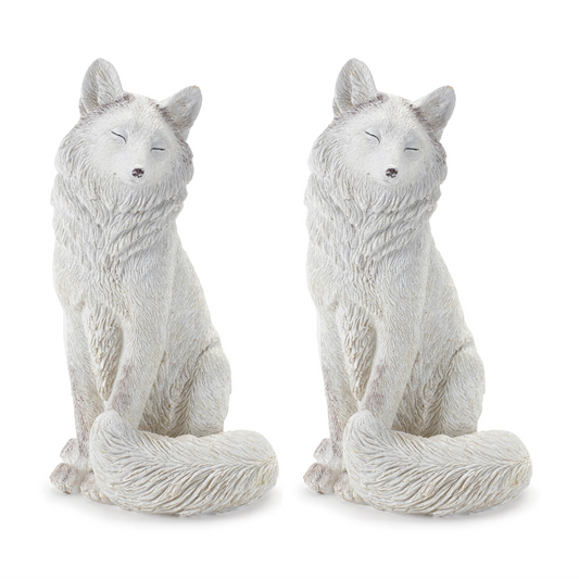 Fox (Set of 2) 8.5”H Resin -Ship Only
