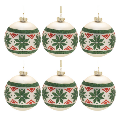 Nordic Glass Ball Ornament (Set of 6)