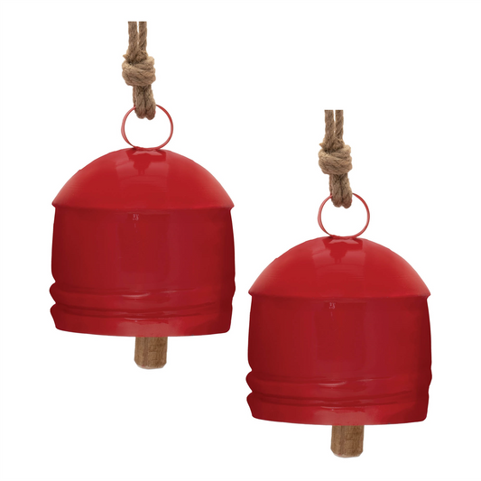 Rustic Metal Bell Ornament (Set of 2) -Ship Only