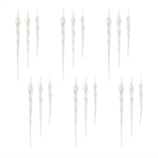Glass Icicle Ornament (Set of 18) -Ship Only