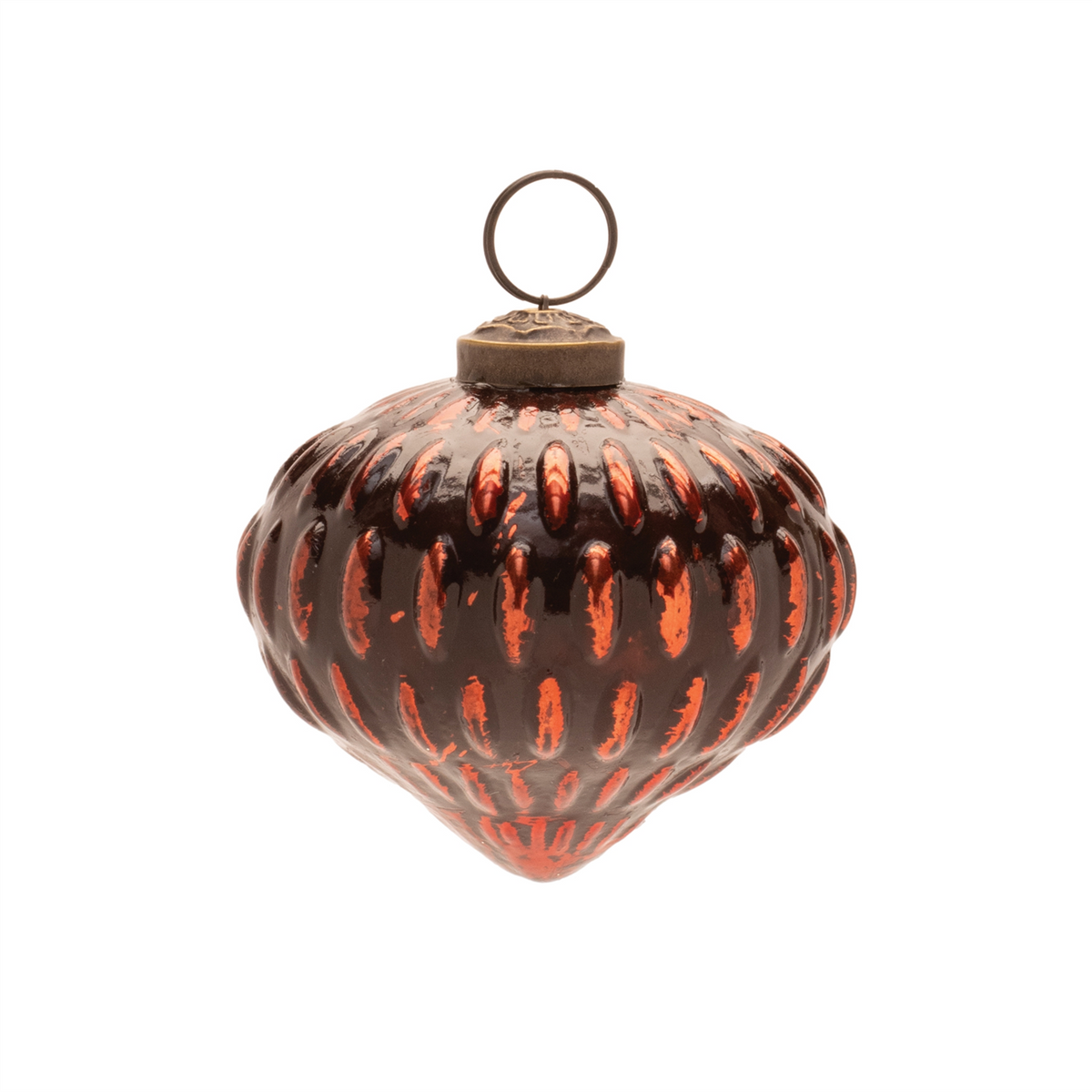 Textured Glass Tree and Onion Ornament (Set of 6)