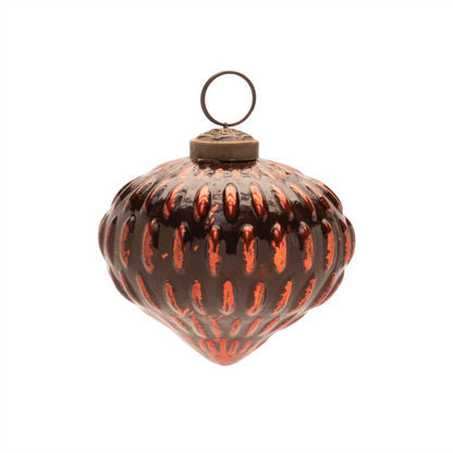 Textured Glass Tree and Onion Ornament (Set of 6)