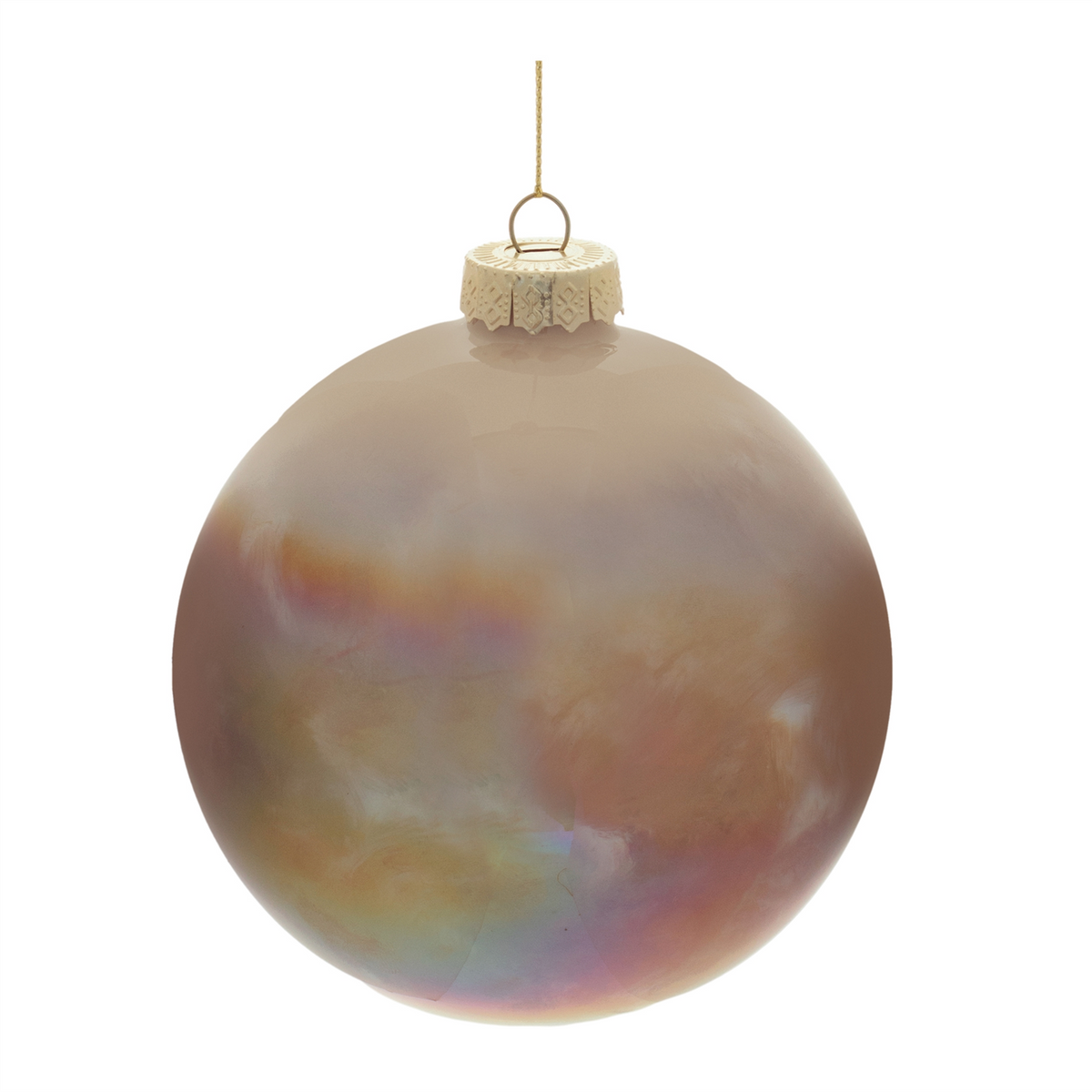 Iridescent Glass Ball Ornament (Set of 4) -Ship Only