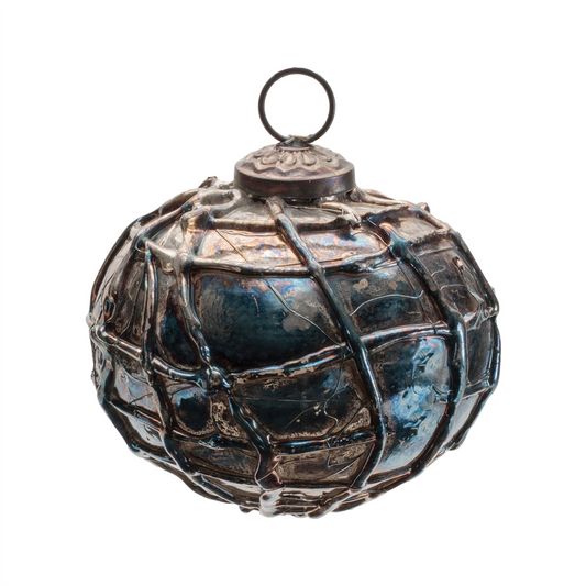 Distressed Mercury Glass Ornament (Set of 12) -Ship Only