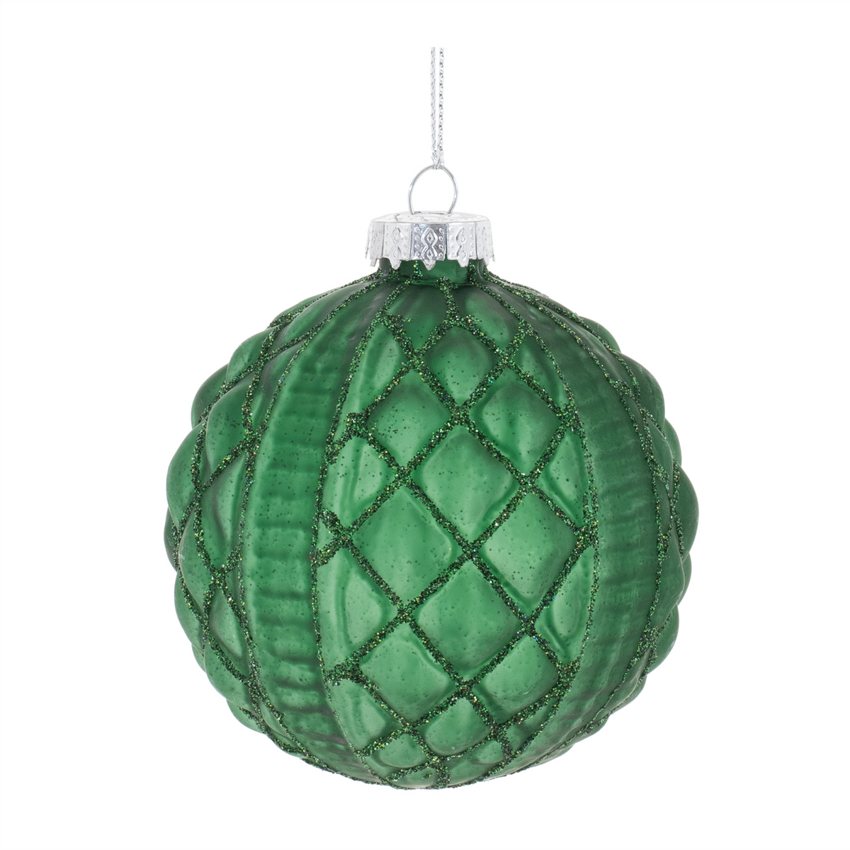 Ball Ornament (Set of 12) 3”D Glass -Ship Only