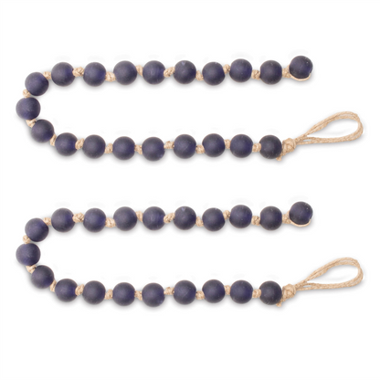 Frosted Glass Bead Garland (Set of 2)