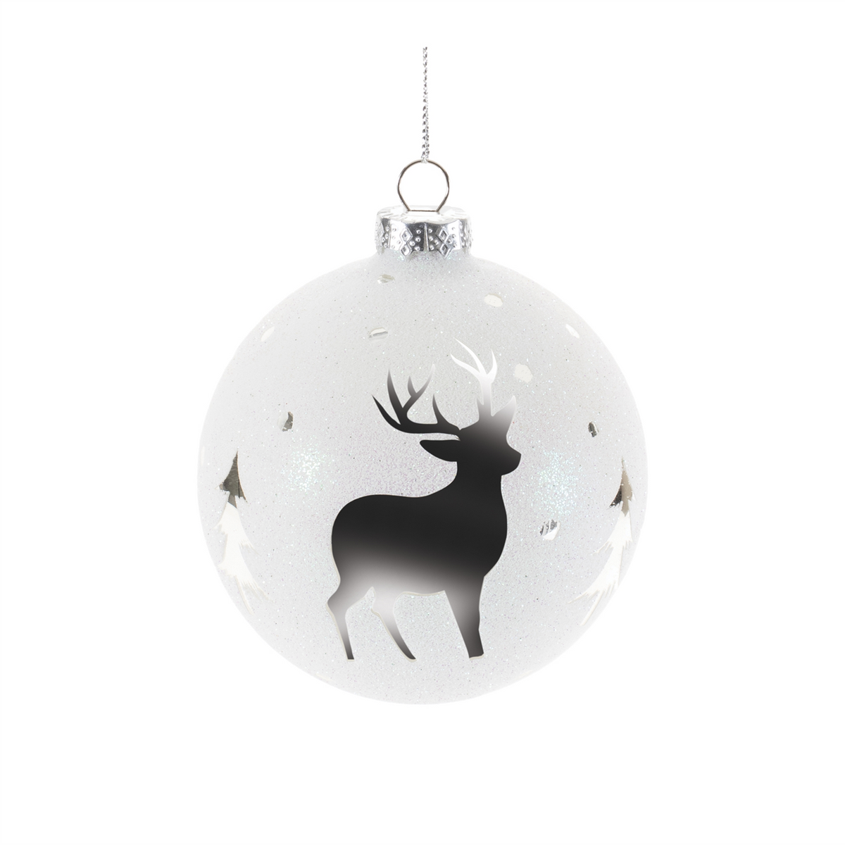 Ornament (Set of 6) 4"D, 5"H Glass