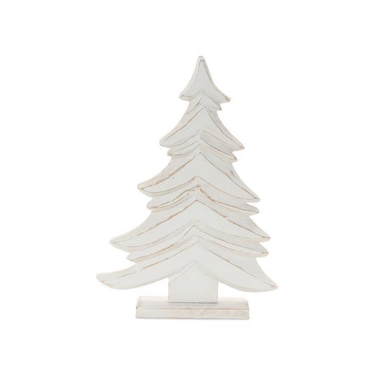 Carved Wood Pine Tree (Set of 2) -Ship Only