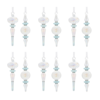 Iridescent Finial Drop Ornament (Set of 12)