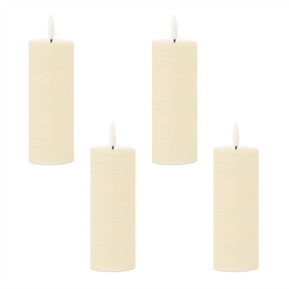FIA Wick Ivory Pillar Candle (Set of 4)