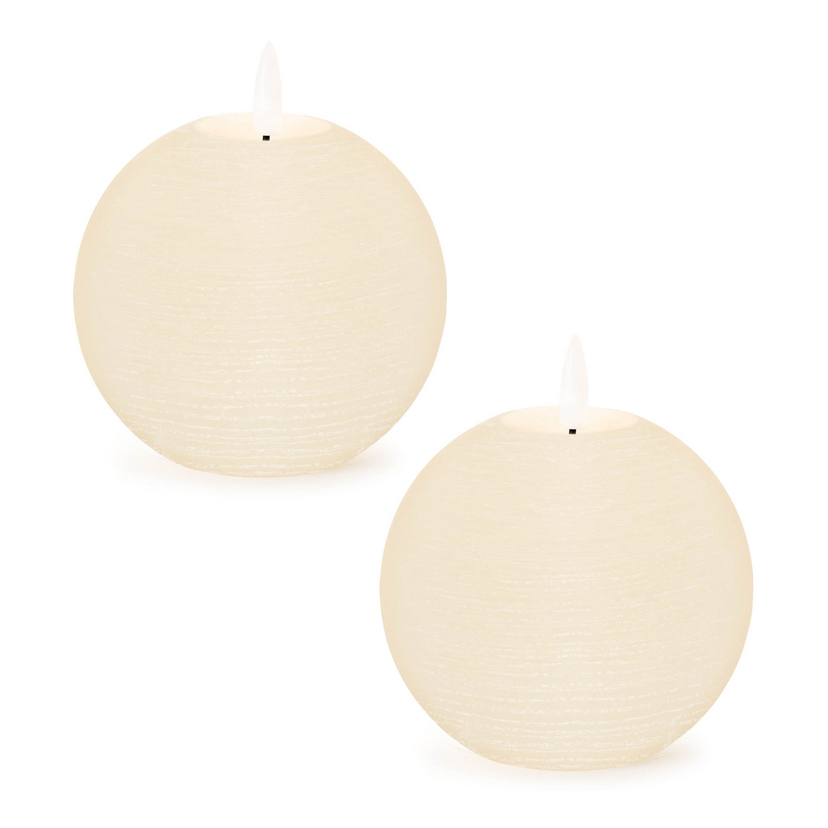 FIA Wick Ivory Round Candle (Set of 2) -Ship Only