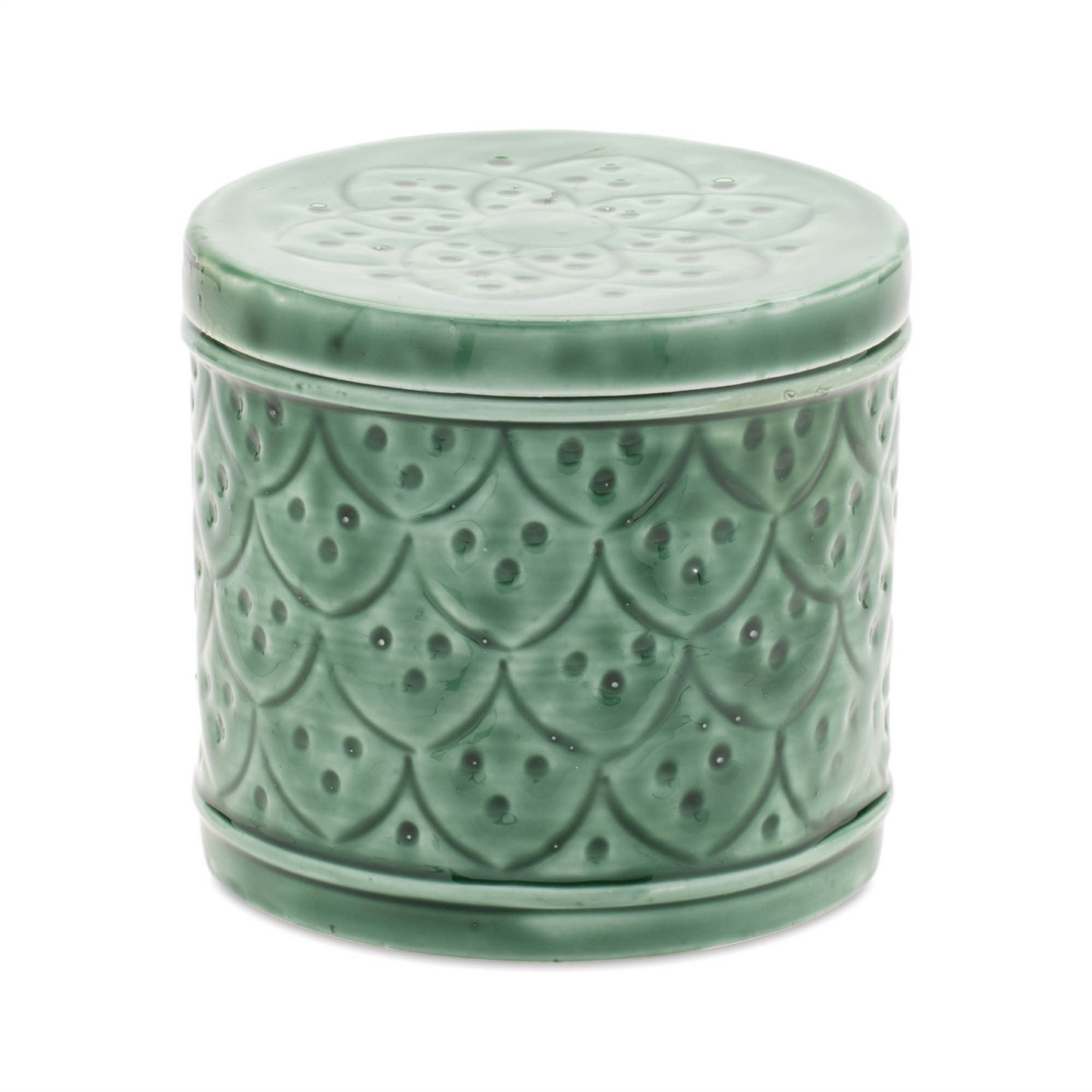 Sage Green Metal Container with Lid (Set of 2)