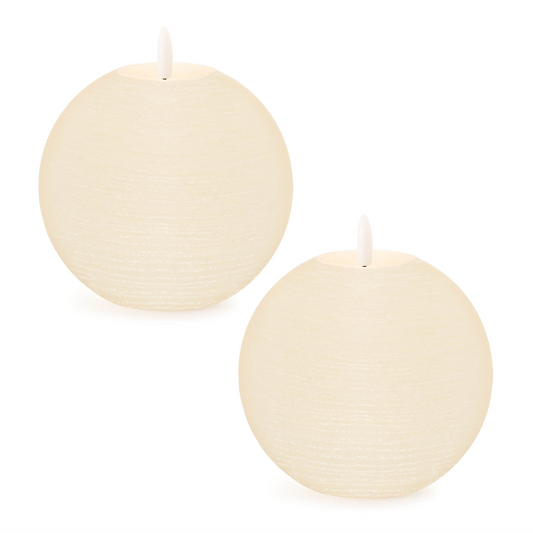 FIA Wick Ivory Round Candle (Set of 2) -Ship Only