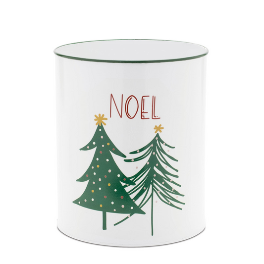 Joy and Noel Container (Set of 2) 7"D x 8.5"H, 8"D x 9.5"H Iron -Ship Only