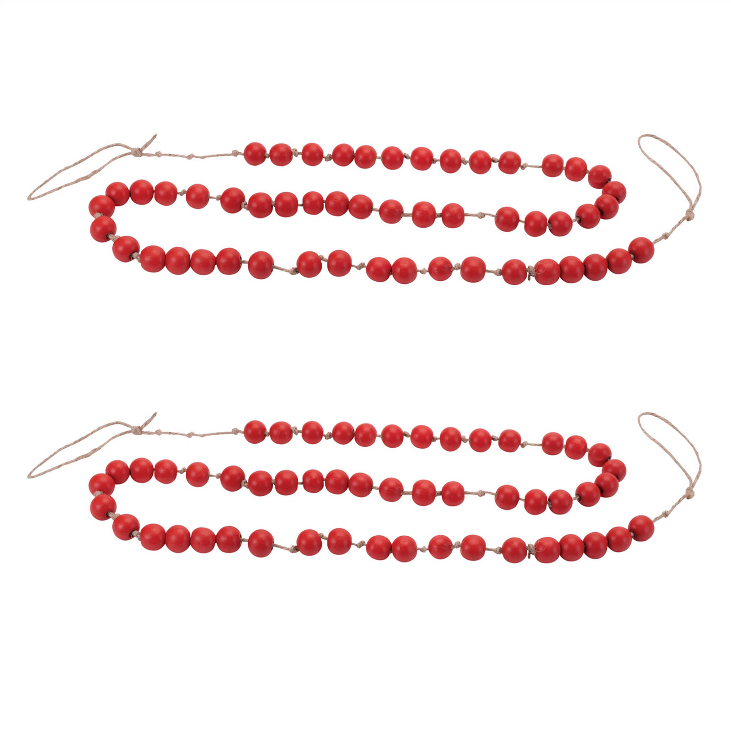 Wood Beaded String Garland (Set of 2)