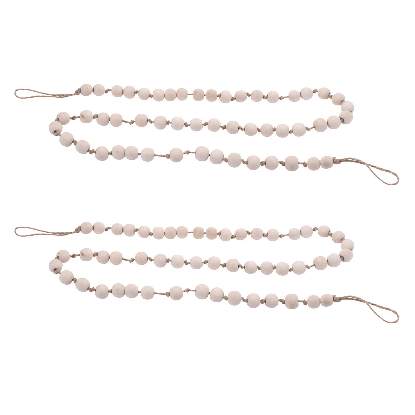 Wood Beaded String Garland (Set of 2)