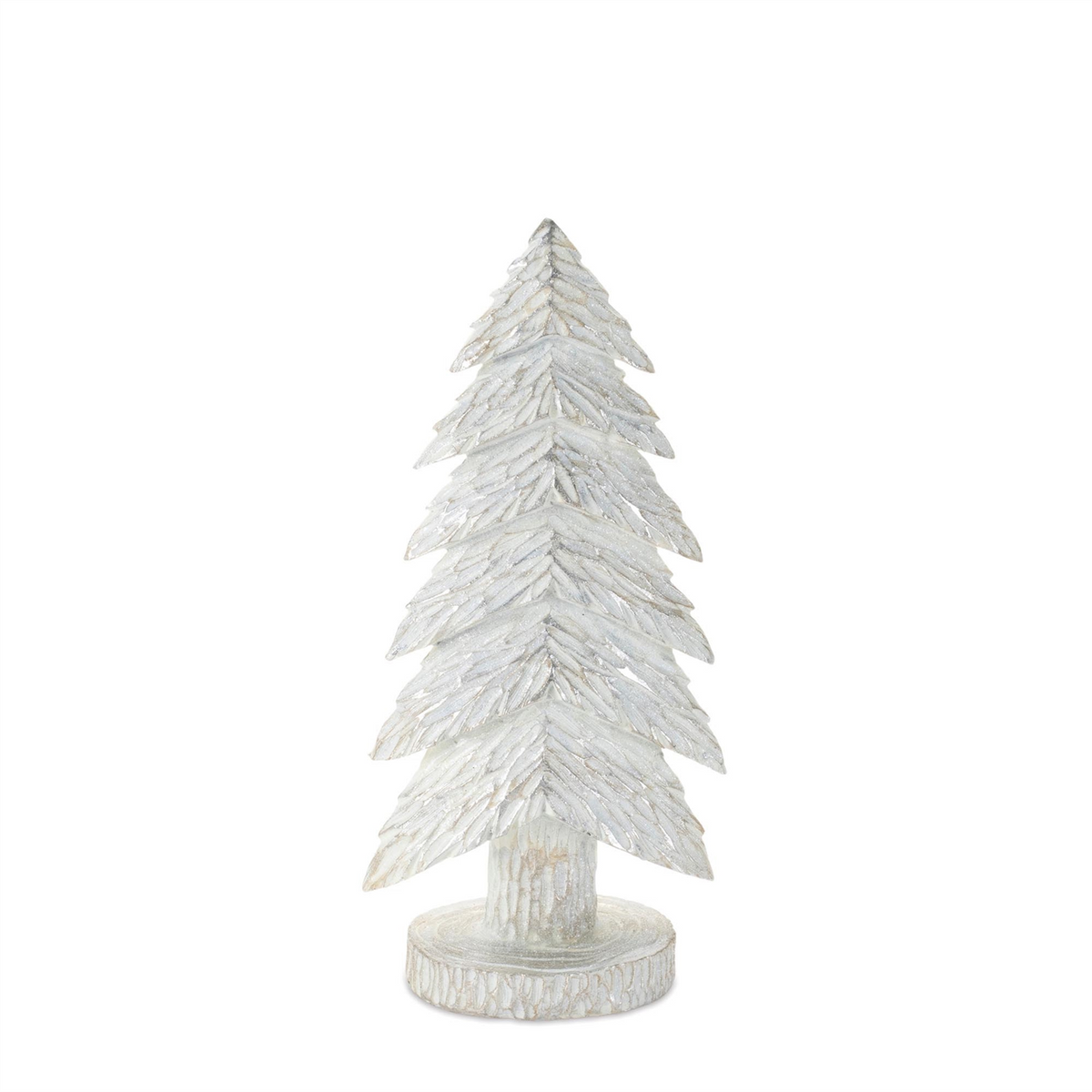 White Christmas Tabletop Trees (Set of 2)