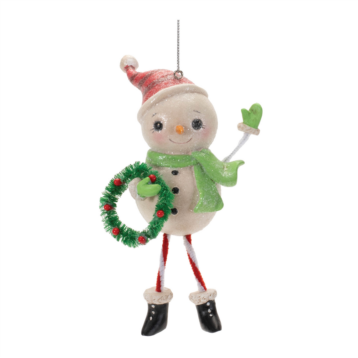 Snowman Ornament (Set of 12) 4”H Resin -Ship Only