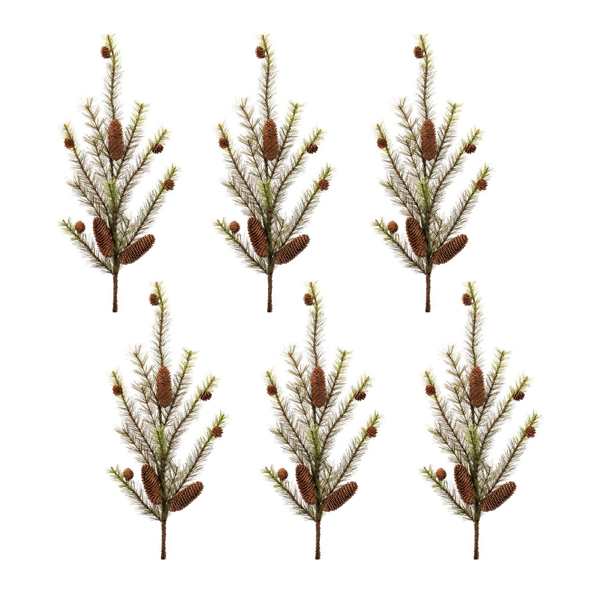 Pine and Pinecones Spray (Set of 6)