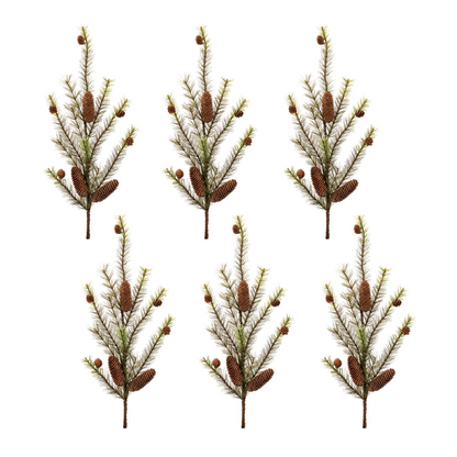 Pine and Pinecones Spray (Set of 6)
