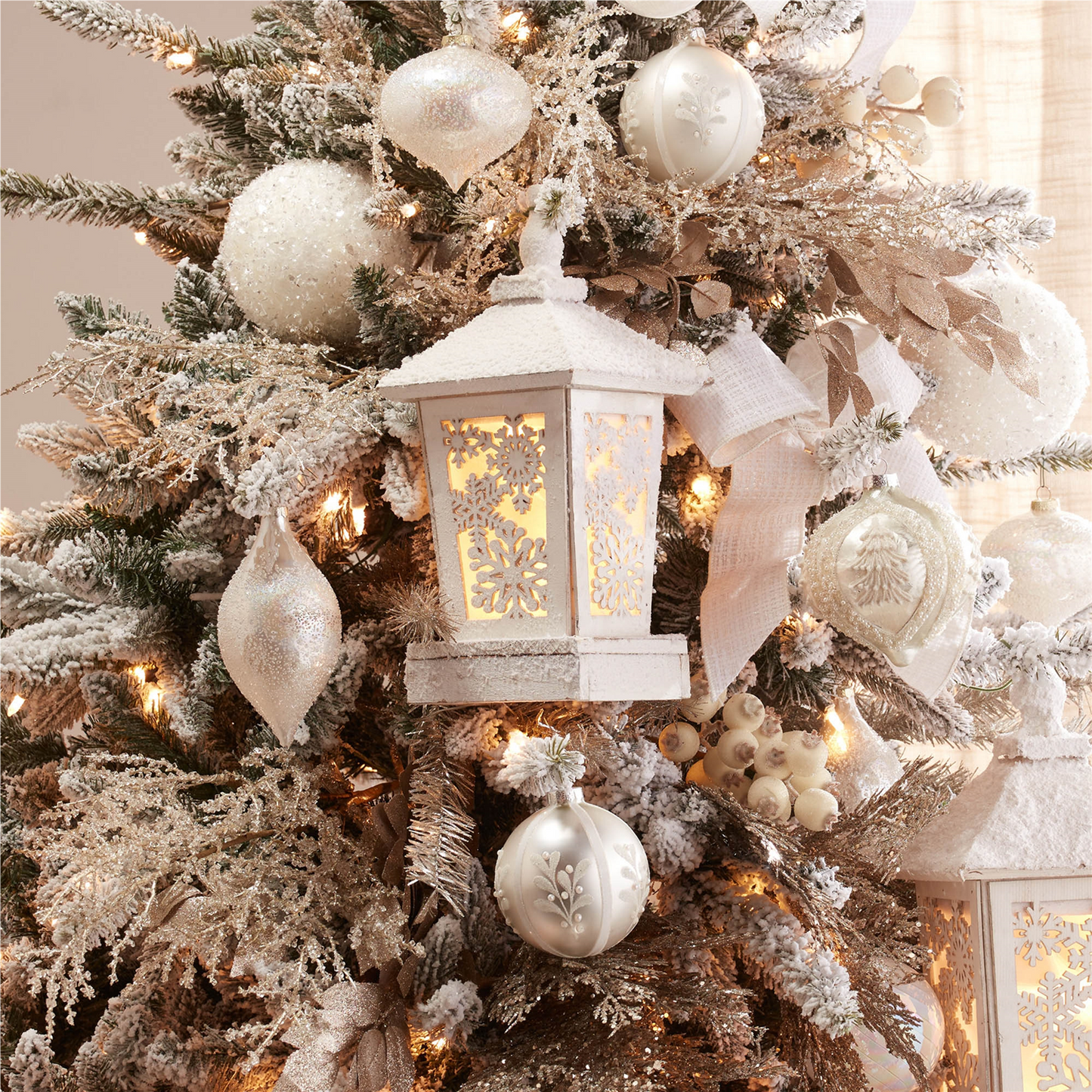 LED Winter Lantern 14"H