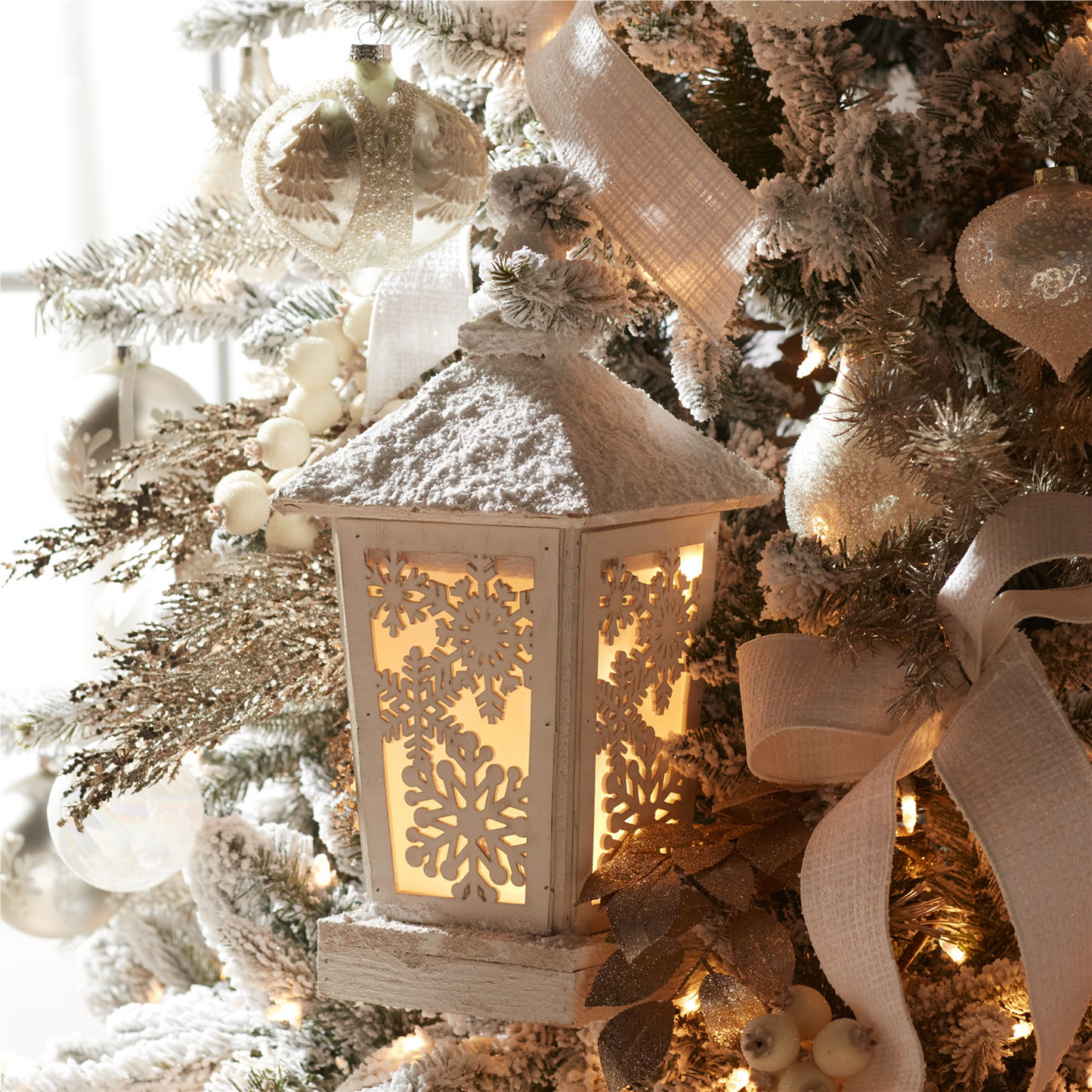 LED Winter Lantern 16.5"H