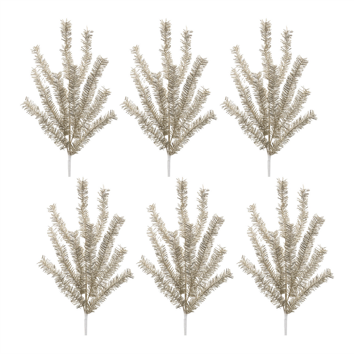 Glittered Pine Spray (Set of 6)