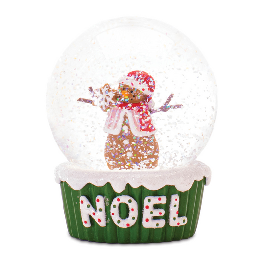 Gingerbread Snowman Snow Globe (Set of 2) -Ship Only
