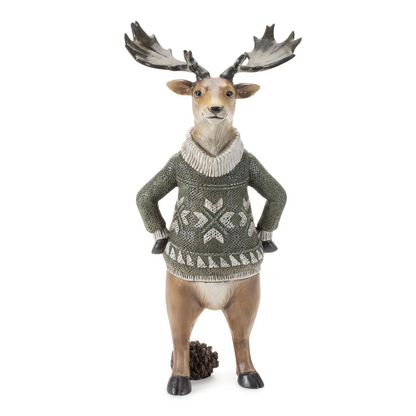 Winter Animal with Sweater Figurine (Set of 3)