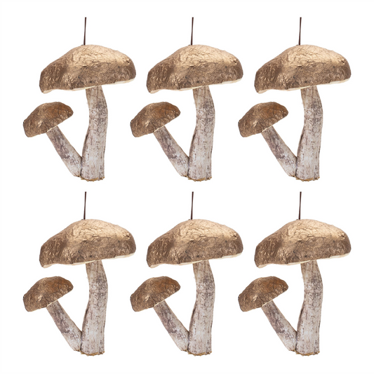 Double Mushroom Ornament (Set of 6) -Ship Only