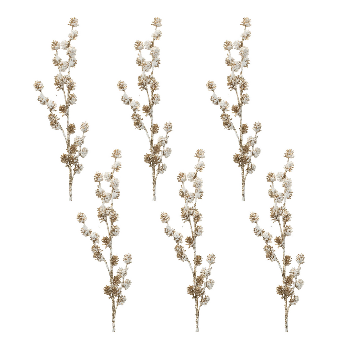 Pine Cone Spray (Set of 6) 39”H Plastic -Ship Only