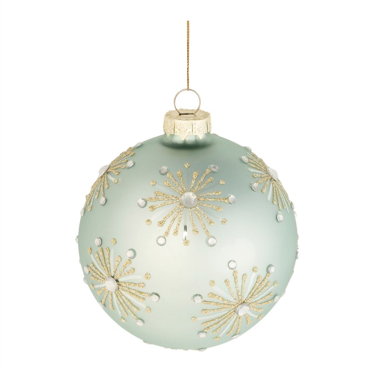 Ball Ornament (Set of 6) 4"D Glass -Ship Only