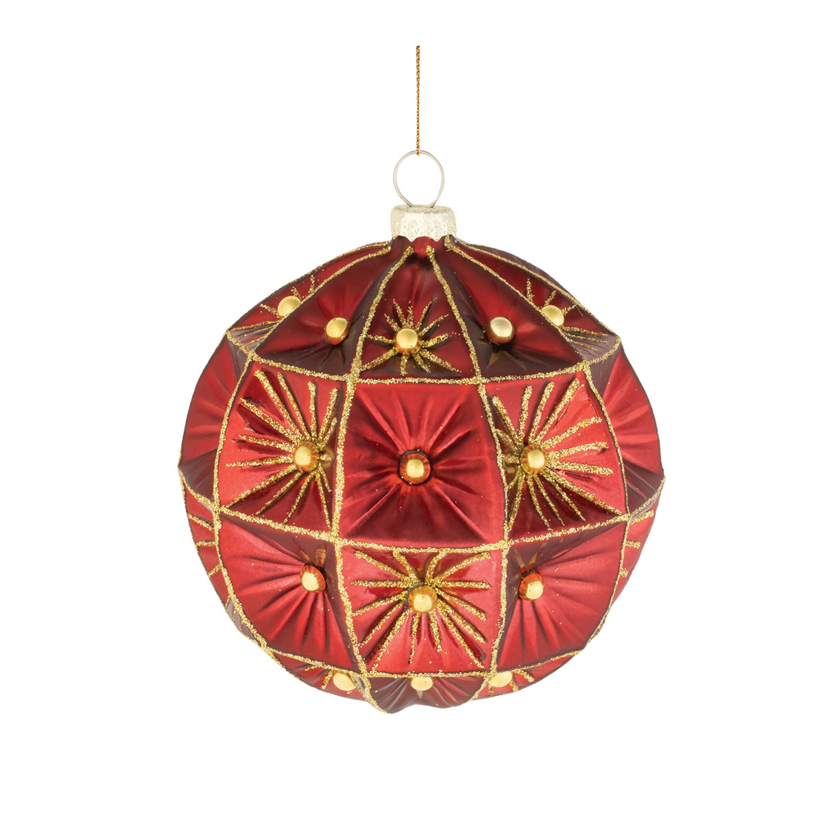 Ornament (Set of 6) 4"H, 4.5"H Glass -Ship Only