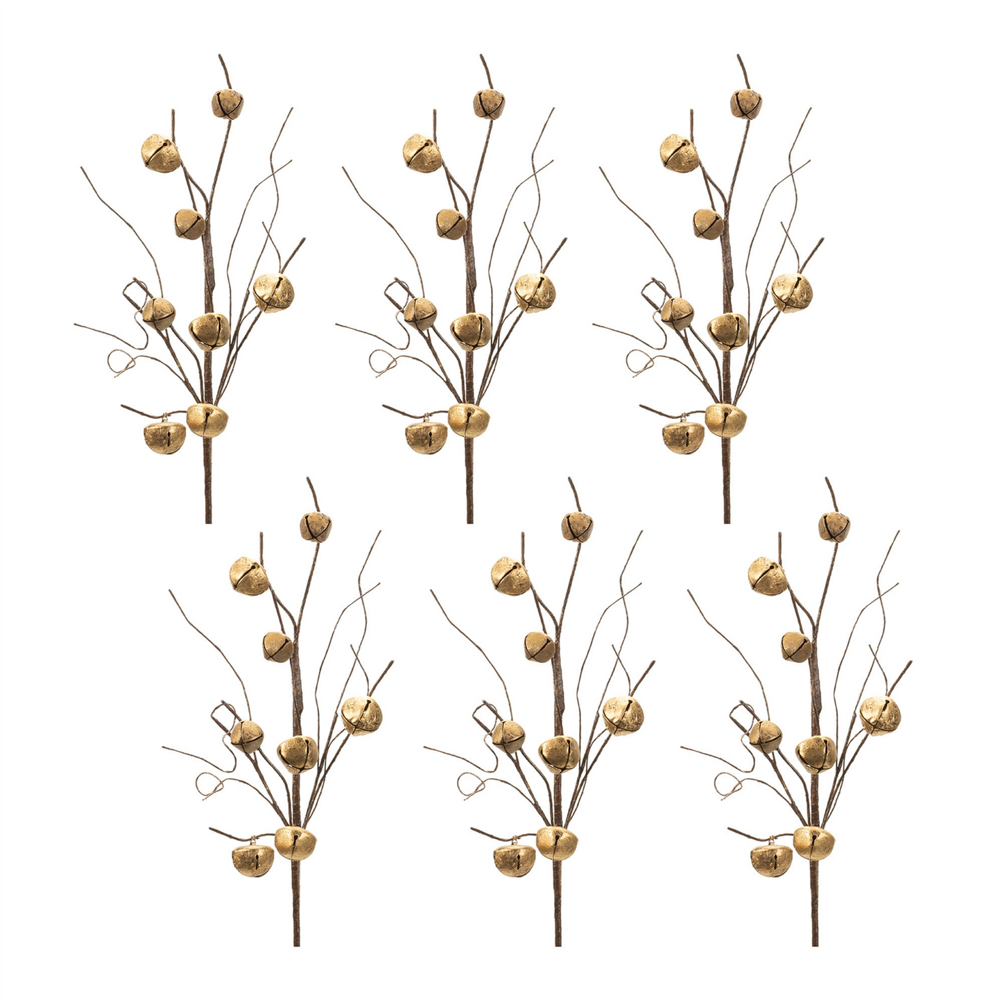 Sleigh Bell Twig Spray (Set of 6)