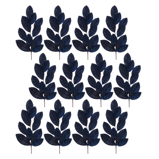 Glittered Magnolia Leaf Spray (Set of 12) -Ship Only