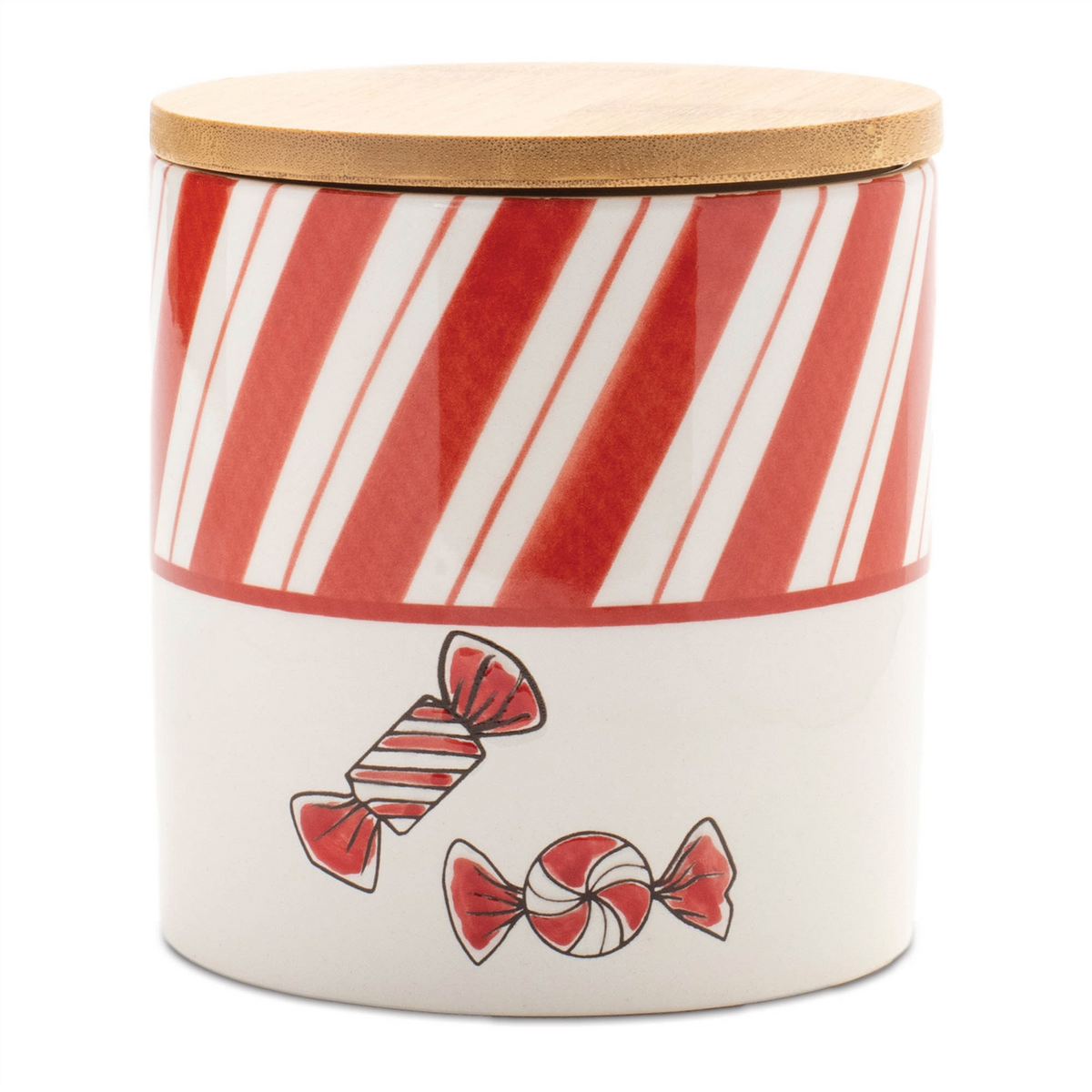 Candy Canister (Set of 4) 4.25"D x 4.75"H Ceramic -Ship Only