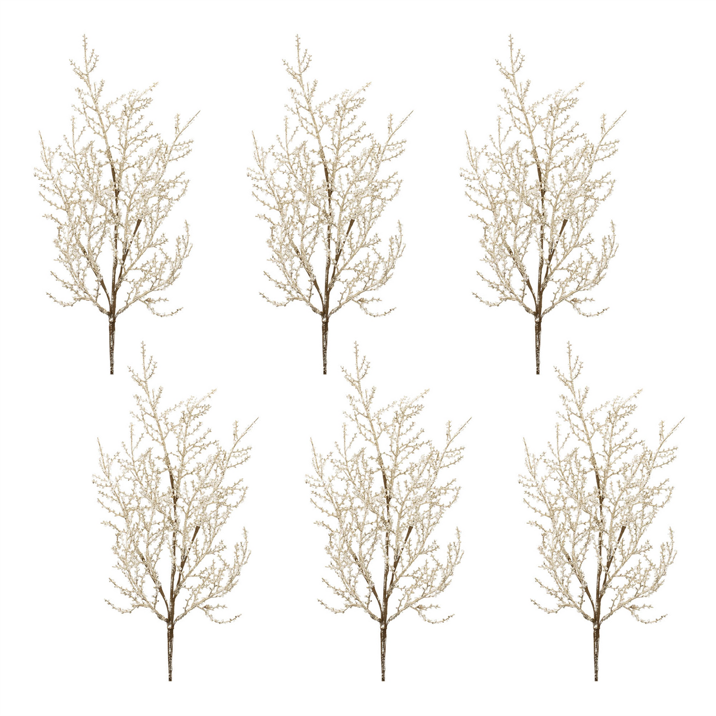 Glittered Pine Spray (Set of 6)