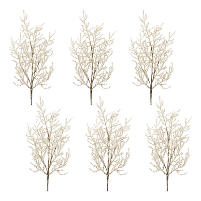 Glittered Pine Spray (Set of 6)