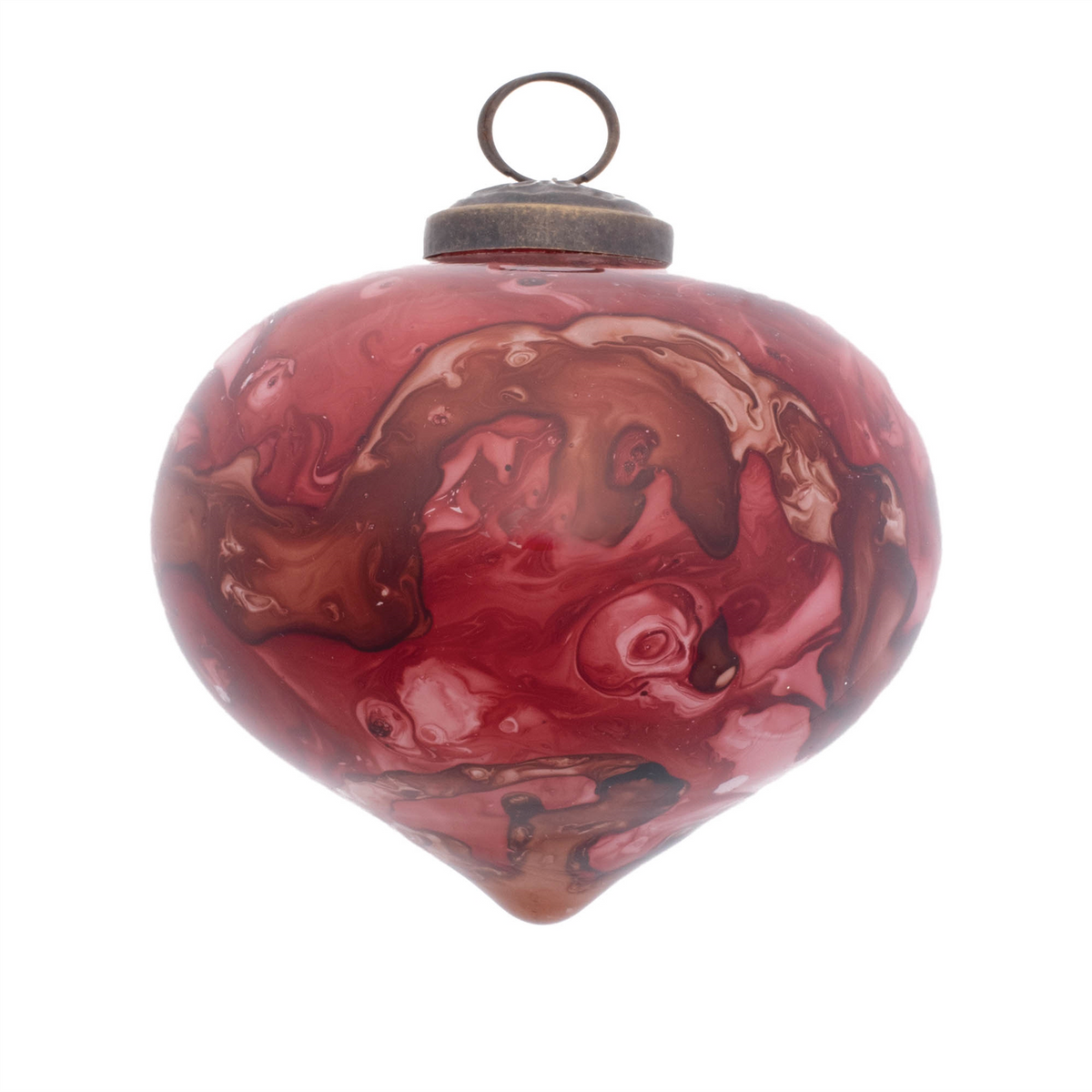 Ornament (Set of 6) 3"D , 4"H Glass -Ship Only