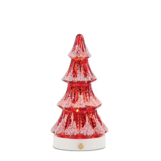 LED Tree (Set of 2) 8"H, 10"H Glass -Ship Only
