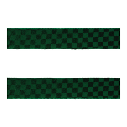 Checkered Texture Wired Ribbon (Set of 2)