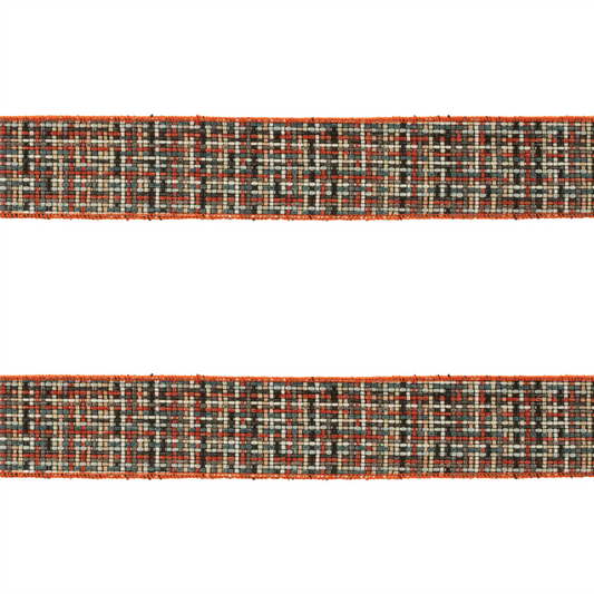 Checkered Woven Wired Ribbon (Set of 2) -Ship Only