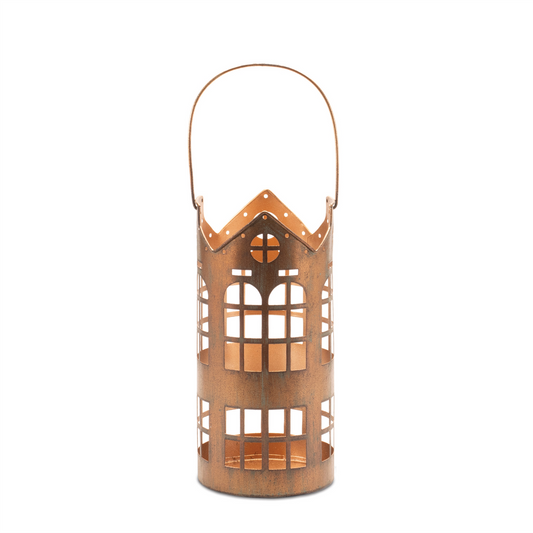 Punched Metal House Lantern (Set of 2) -Ship Only