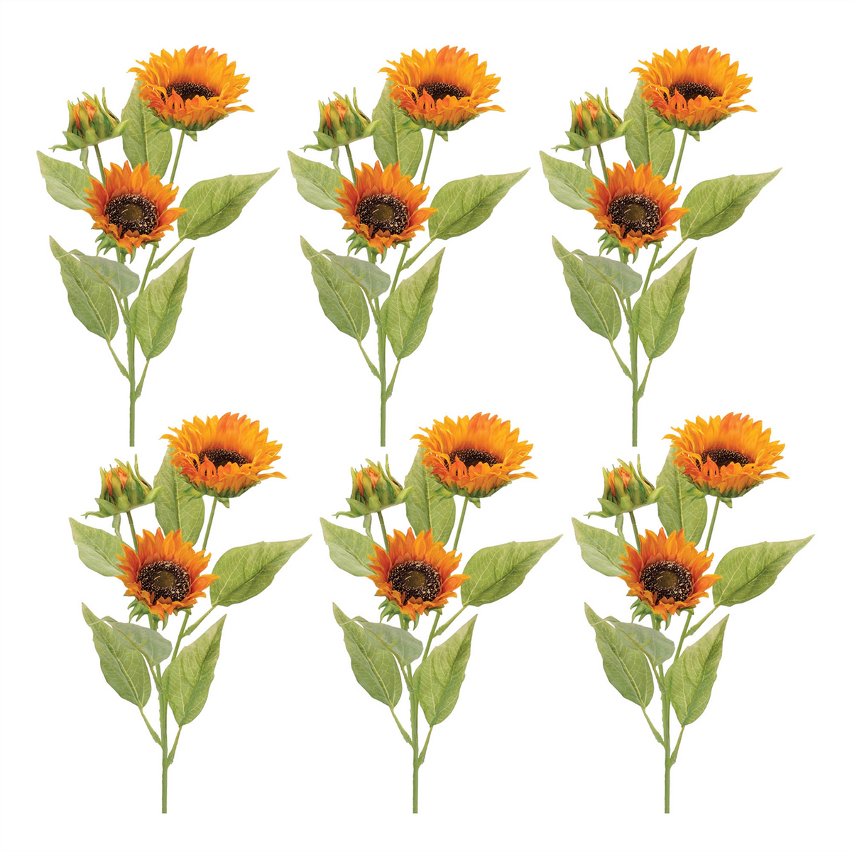 Fall Sunflower Spray (Set of 6) -Ship Only