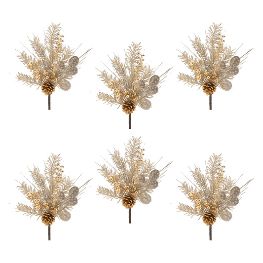Mixed Pine Eucalyptus Spray (Set of 6) -Ship Only
